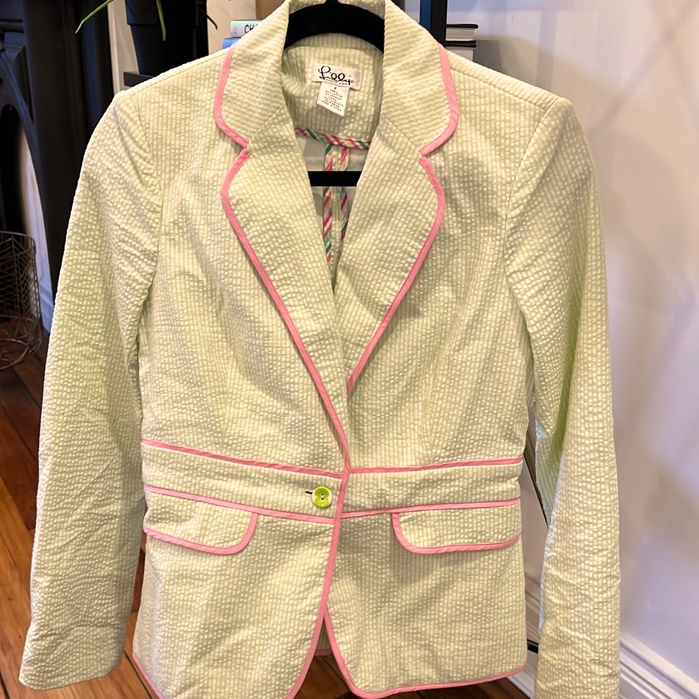 Lilly Pulitzer seersucker blazer